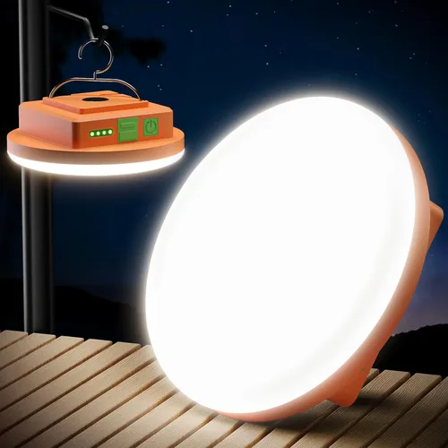Miniatura 7 de Eventek Luces de campamento de 12000 mAh, linterna LED ultra brillante con 4 modos y magnética, IPX5 impermeable, recargable, luces de tienda de Azul