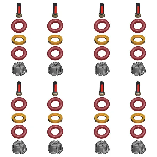 Miniatura 9 de Juego de 8 sellos de junta tórica de inyección de combustible, juego de 4 piezas para Toyota para Lexus para Mazda para Mitsubishi para Subaru