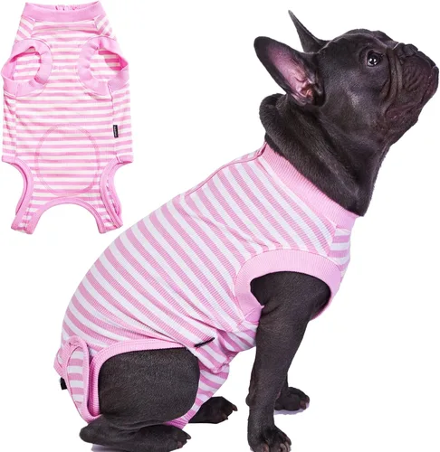 Miniatura 19 de Traje de Recuperación Wabdhaly para Perros, Traje de Cone de Perro con Cremallera Alternativa para Cirugía de Esterilización Femenina, Traje