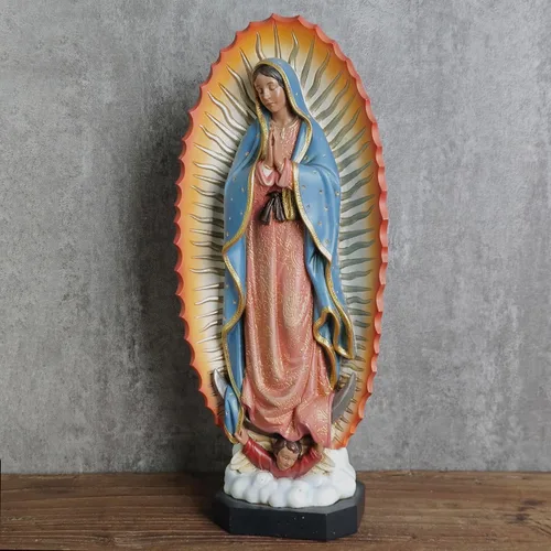 Miniatura 4 de Estatua católica BC de Nuestra Señora de Guadalupe, figura de la Virgen De Guadalupe, regalo religioso de la Santa Madre María para mamá, decoración