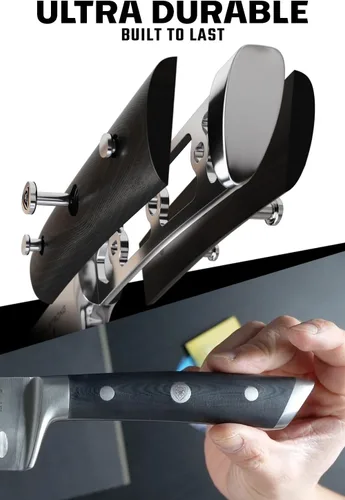 Miniatura 3 de Dalstrong - Cuchillo Santoku de 5 pulgadas, serie Gladiador Elite, acero alemán forjado de alto carbono, mango G10 negro, cuchillo de cocina