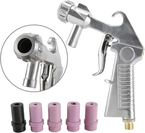 Miniatura 2 de Kit de pistola de arena, pistola de chorro de arena para gabinetes de chorro de arena, medios abrasivos, eliminación de óxido con manguera, punta