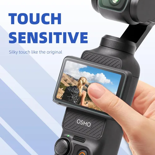 Miniatura 5 de DJI Osmo Pocket 4/Pocket 3 - Protector de pantalla, resistente a los arañazos, película LCD de vidrio templado Ultra-HD y protector de lente