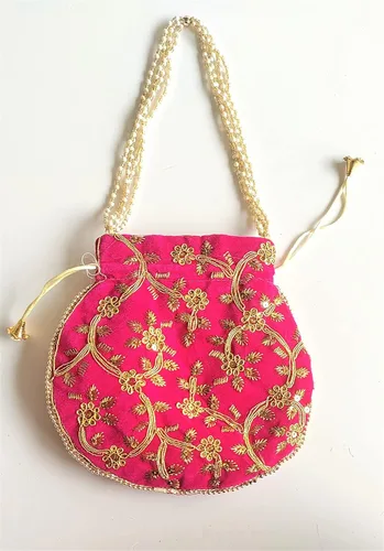 Miniatura 6 de PANACHE MERCHANT - Bolsa decorativa para mujer, bolsa Batwa con mango de perlas, bolso de mano para mujer