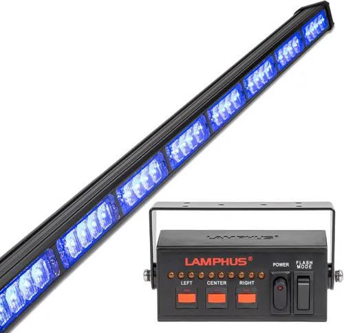 Miniatura 16 de LAMPHUS SolarBlast SBLS104 barra de luces LED de alerta de emergencia e indicación de tránsito, 47 pulgadas, 40 W - ÁMBAR AZUL, ámbar / blanco