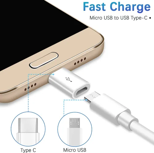Miniatura 4 de Adaptador micro USB a USB C, paquete de 2 adaptadores Micro-USB hembra a USB-C macho OTG compatibles con Samsung Galaxy, LG, Huawei, teléfonos tipo