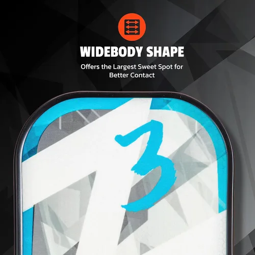 Miniatura 3 de Onix Graphite Z5 - Paleta de pickleball de fibra de carbono con forma de cuerpo ancho, núcleo de panal y cara de grafito ONIX Z3 Paddle — Azul