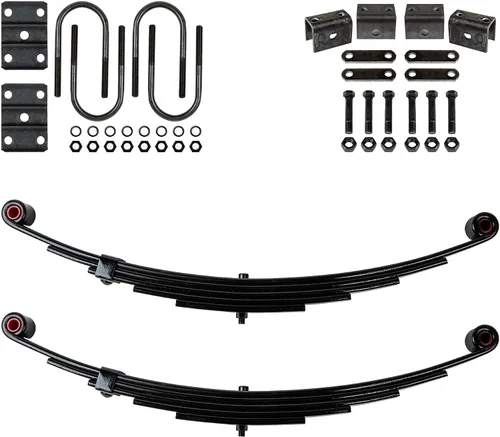 Miniatura 5 de The Trailer Parts Outlet - Kit de suspensión de resorte de doble ojal de 3 hojas para remolque y suspensión de eje único para tubo de 1 3/4" - ejes