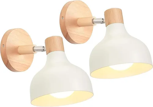 Miniatura 16 de Lámpara de pared E27 retro regulable escandinava para dormitorio, sala de estar, pasillo, cocina, iluminación interior (Amarillo, 2 piezas)