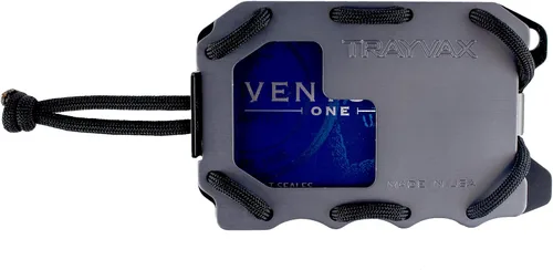 Miniatura 2 de Trayvax Cartera de metal delgada original 20 para hombre perfil de bolsillo frontal con bloqueo RFID diseño táctico multifuncional de aluminio que