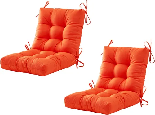 Miniatura 29 de BLISSWALK Cojines para sillas de exteriores, cojín grueso de mimbre con respaldo bajo y lazos para muebles de patio, 40 pulgadas de largo x 20 Beige