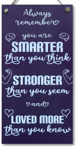 CARISPIBET Always remember | Letreros decorativos y placas inspiradoras Decoración del hogar, regalo motivacional, decoración de dormitorio, arte de