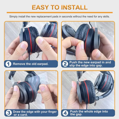 Miniatura 3 de Almohadillas de repuesto para auriculares Sony, compatibles con Sony MDR-ZX110 ZX110NC ZX100 WH-CH500 CH520 CH510 V150 V250 V200 JBL Tune 510BT