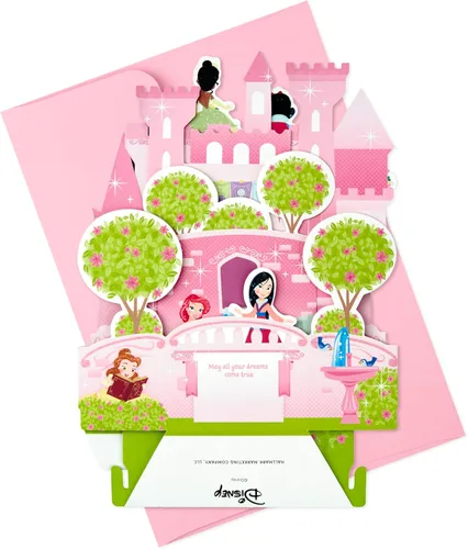 Miniatura 7 de Hallmark Paper Wonder - Tarjeta de cumpleaños desplegable de princesa de Disney para niños (castillo)