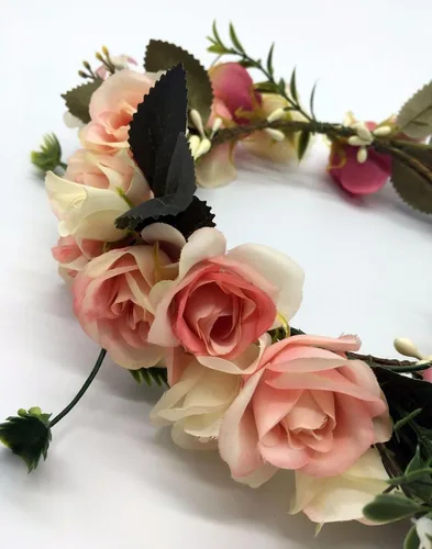 Miniatura 4 de Vividsun - Corona floral y ajustable para usar en bodas, festivales y sesiones de foto