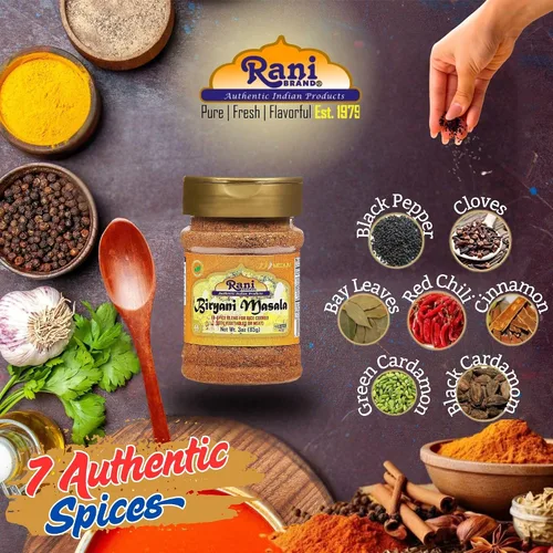 Miniatura 3 de Rani Biryani Masala Curry (mezcla de 7 especias para platos de arroz indio, pullao/pilau) Tarro PET de 3 onzas (3.00 oz) ~ Todo natural Vegano