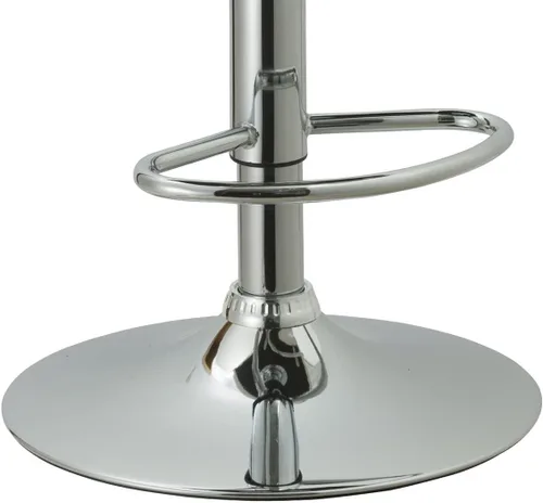 Miniatura 9 de AC Pacific Taburete de cocina giratorio ajustable contemporáneo con cojín y reposabrazos, 24-33 pulgadas, blanco ACBS15 Daisy White Square