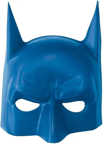 Batman Heroes Unite Máscara de plástico azul de lujo (7 x 5.5 pulgadas), paquete de 1, perfecta para fiestas temáticas y eventos de cosplay