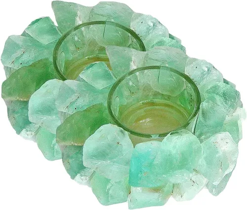 Miniatura 11 de Portavelas votivas de piedra áspera de cristal, candelita de cristal curativo, portavelas de cristal curativo, decoración del hogar, piedra de reiki