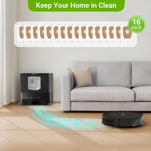Miniatura 7 de Paquete de 16 bolsas de polvo combinadas Plus 405 para Roomba Essential Q0520/Plus 405 Combo/Plus 505 Combo/Plus 504 Vac/Y0140