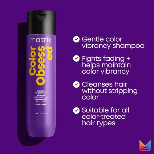 Miniatura 3 de Matrix Champú antioxidante Color Obsessed Mejora el color del cabello y evita la decoloración Para cabello teñido Libre de crueldad animal