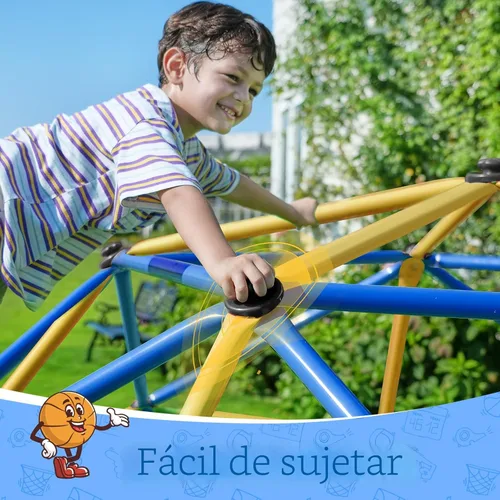 Miniatura 8 de Zupapa Cúpula de escalada de 10 pies, gimnasio de jungla para exteriores para niños con agarre para escalar - Escalador de cúpula geométrica