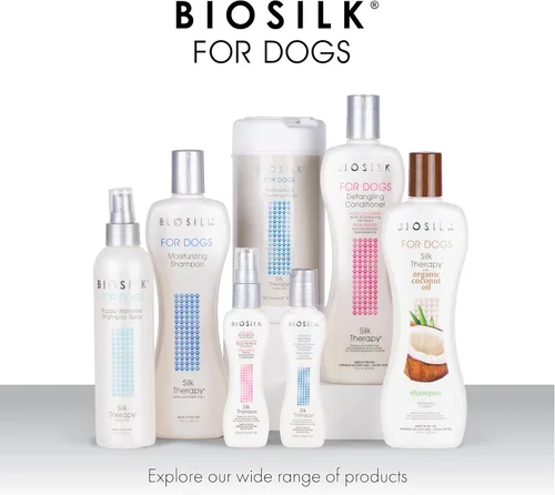 Miniatura 5 de BioSilk Spray de champú sin agua de humedad profunda para perros, sin enjuague entre el baño, sin sulfatos ni parabenos, pH equilibrado, fabricado