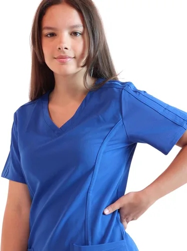 Miniatura 10 de Conjunto de 7 bolsillos Tali & Maya de enfermería para mujer, conjunto de uniforme médico diario para mujer, 3 bolsillos, parte superior, 4