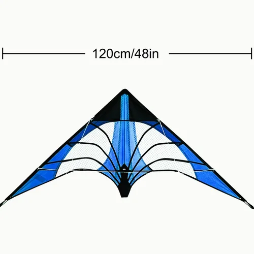 Miniatura 6 de HENGDA KITE - Cometa de rima estelar mejorada de 48 pulgadas, cometa de acrobacias de doble línea para niños y adultos, deportes al aire libre