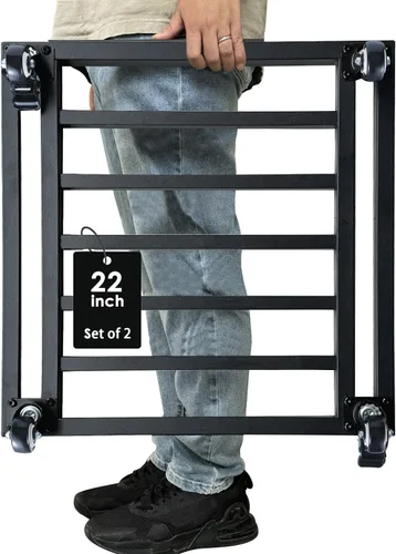 Miniatura 11 de Soporte cuadrado para plantas de 18 pulgadas con ruedas, resistente, organizador grande de metal para plantas en interiores y exteriores, plataforma