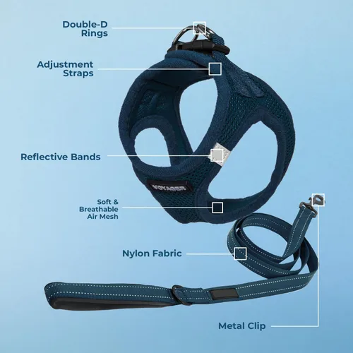Miniatura 4 de Best Pet Supplies - Arnés de malla para gatos, apto para todo tipo de clima; arnés tipo chaleco fácil de poner, para gatos pequeños y medianos.