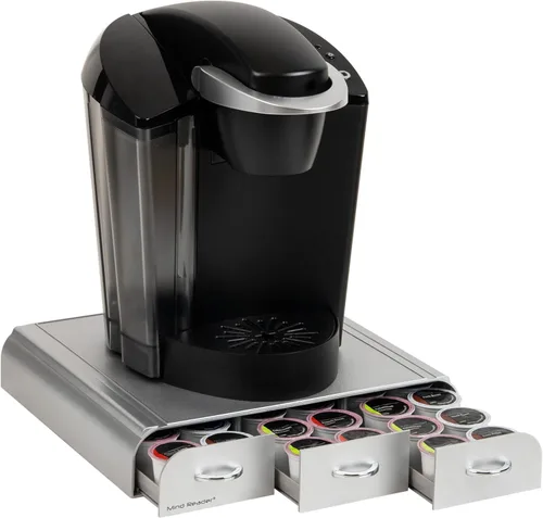 Miniatura 9 de Mind Reader Organizador 'Anchor' de triple cajón para cápsulas Dolce Gusto, CBTL, soporte para cápsulas de café de una sola porción Gris