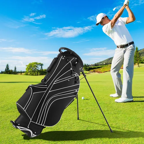 Miniatura 2 de ULTIMATE Bolsa de golf con divisores superiores de 6 vías, bolsa de golf con bolsillos y bolsa refrigeradora, bolsa de golf ligera y portátil