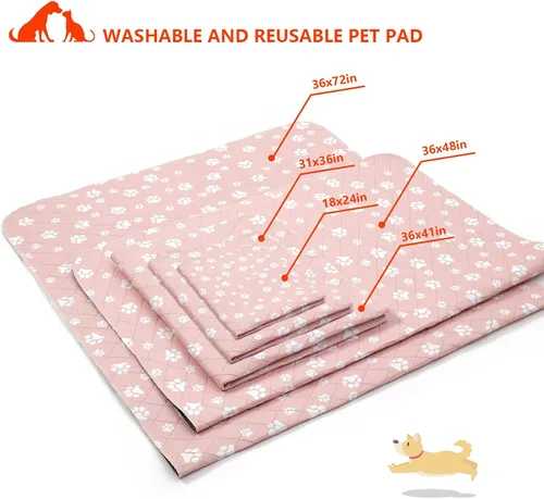 Miniatura 3 de Lepark Paquete de 2 almohadillas lavables para orina para perros, reutilizables, antideslizantes, para entrenamiento de mascotas