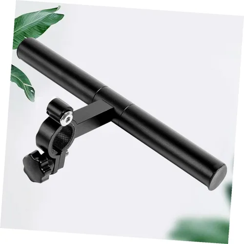 Miniatura 3 de KOMBIUDA 1 marco de extensión de manillar negro para soporte extensor de manillar de bicicleta para lámpara y antorcha, accesorio esencial