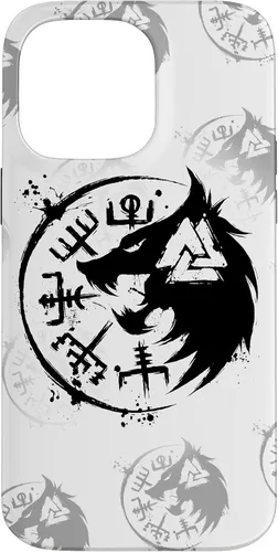 Miniatura 20 de iPhone 14 Plus Fenrir Wolf Fenris-Wolf - Viking Vegvisir Valknut Case