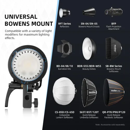 Miniatura 8 de GODOX AD600 Pro II AD600Pro II - Estroboscópico flash para exteriores, 2.4G TTL Studio Flash HSS 1/8000s, luz de modelado bicolor de 40 W, batería