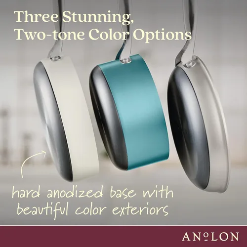 Miniatura 7 de Anolon Achieve - Sartén antiadherente anodizada dura, 8.25 pulgadas, color crema