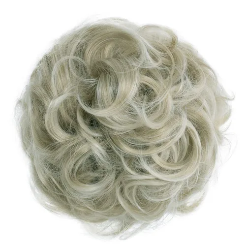 Miniatura 34 de CAISHA Postizo Grande Scrunchy Recogido Peinado Nupcial Rizado Moño Despeinado Marrón Chocolate Oscuro G2E