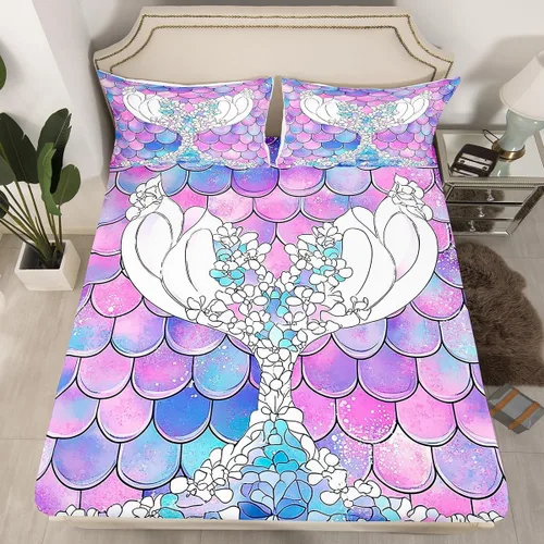 Miniatura 30 de Erosebridal - Juego de sábanas con mapa mundial tamaño TwinXL, juego de ropa de cama azul para niños y niñas, sábana bajera con mapa de varios