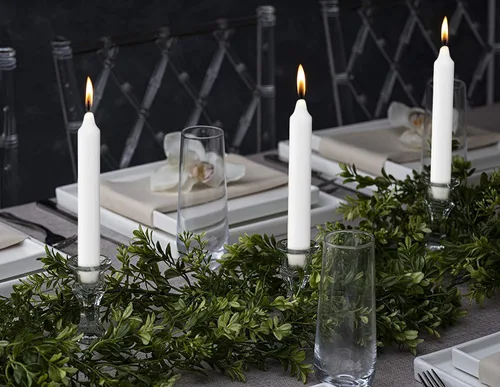 Miniatura 5 de BOLSIUS White Household Candles Candelabros de cena de 7 pulgadas, paquete de 45 unidades a granel, 6 horas de combustión limpia, calidad europea