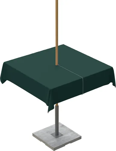 Miniatura 98 de QueenKer Mantel de exterior verde oliva con agujero para sombrilla y cremallera, mantel de color sólido para mesas cuadradas, colección de mesa