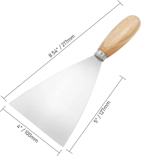 Miniatura 2 de Cuchillo de masilla, raspador de metal de 3 pulgadas, cuchillos de mango de madera para paneles de yeso, calcomanías, papel de pared, parches