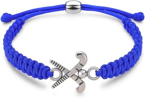 Miniatura 14 de Pulsera con dije de hockey sobre hierba Sportybella - Ajustable para niñas con dije de palo, joyería regalo para jugadoras, equipos y entrenadores