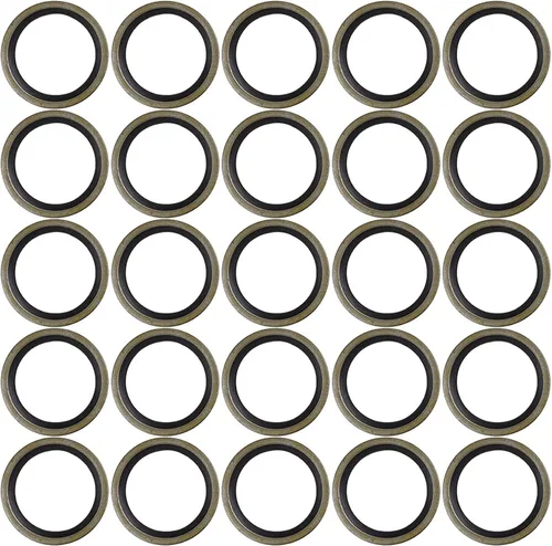 Miniatura 7 de X AUTOHAUX 25pcs M16 Tono Bronce Motor de Coche Drenaje de Aceite Triturado Plano Juntas de Arandela