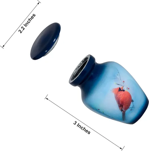 Miniatura 5 de SMARA Pequeña urna de cremación de recuerdo con funda de terciopelo Elige entre colores únicos Encantadora ficha de metal para cenizas humanas