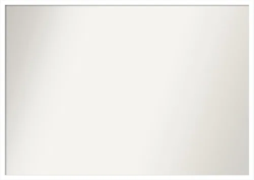 Miniatura 1002 de Amanti Art Espejo de baño blanco para sobre el fregadero, 32 x 45 pulgadas, espejo de tocador rectangular blanco esbelto, marco de madera moderno
