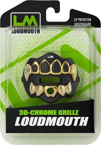Miniatura 5 de Loudmouth - Protector bucal de fútbol, boquilla de fútbol 3D cromada, se adapta a adultos y jóvenes, accesorios de protección bucal