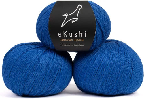 Miniatura 43 de 100% Hilo de Alpaca para Bebé para Tejer y Ganchillo - Juego de 3 Madejas de Hilo Premium DK - Ligero, Hipoalergénico y Térmico Hecho en Perú - N010