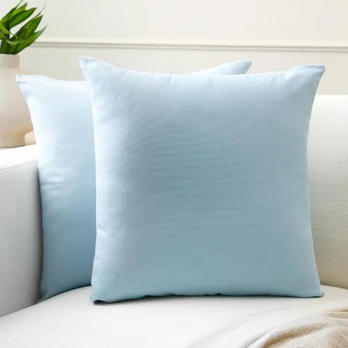 Miniatura 41 de Encasa XO Juego de 2 fundas de almohada de 12 x 12 pulgadas, color beige, sin rellenos, fundas de almohada de algodón para sala de estar, cama